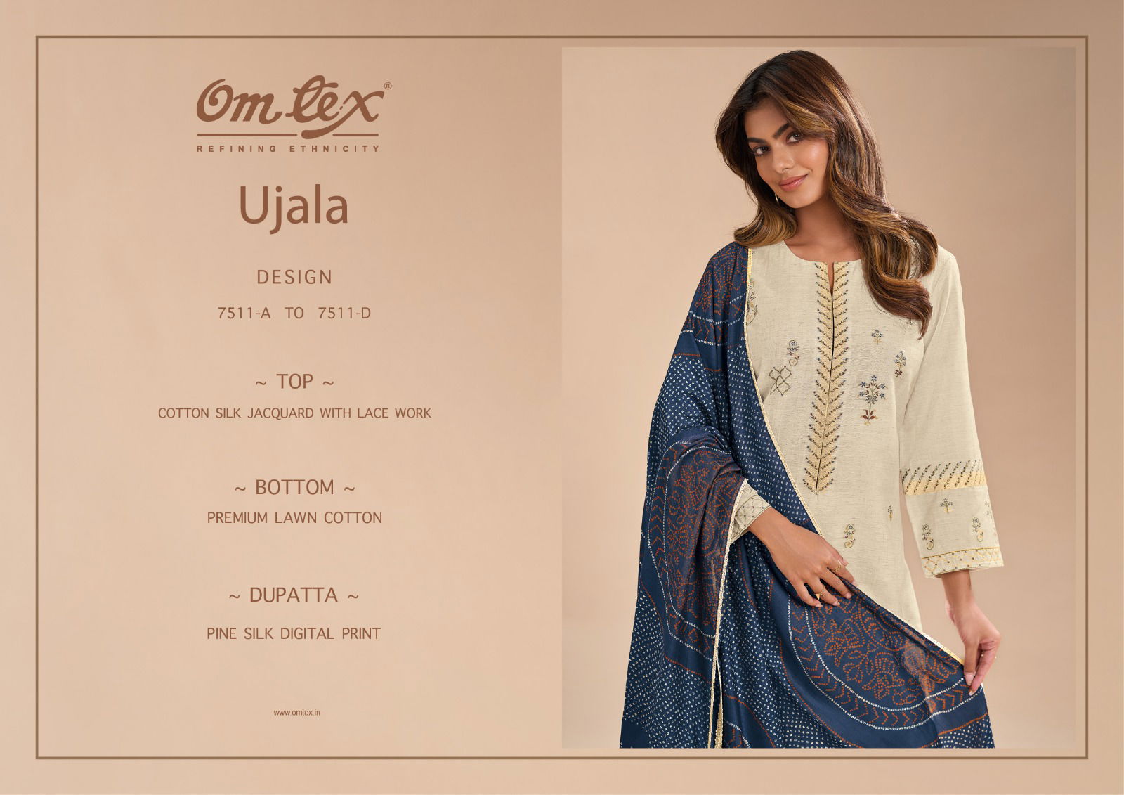Ujala By Omtex Cotton Silk Jacquard Salwar Kameez Wholesale